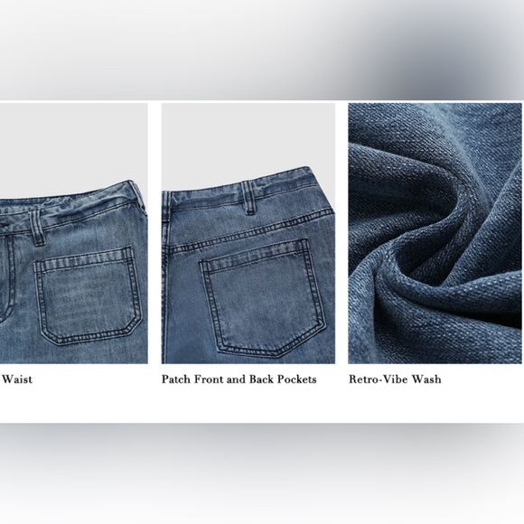 Flamingals Women's Pocket Detail Wide Leg Jeans Low Waist Vintage Pants XL - Picture 8 of 9